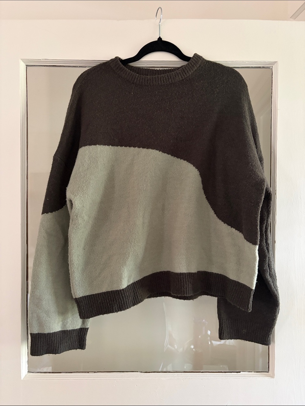 Oak + Fort Brown/Green and Mint Knit Sweater